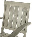Close-up of wooden back slats and smooth grain texture of teak