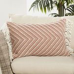 Product Image 4 for Odessa Chevron Mauve/ Ivory Indoor/ Outdoor Lumbar Pillow from Jaipur 