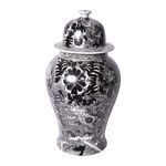 Product Image 1 for Black Temple Jar W/ Dragon & Floral Motif from Legend of Asia