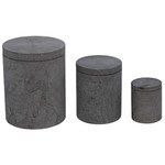 Product Image 3 for Cylinder Box With Lid, Set Of 3 from Noir