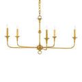 Product Image 6 for Nottaway Gold Leaf 5-Light Chandelier from Currey & Company