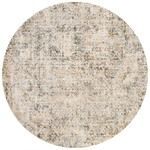 Round Theia Multi Natural Rug with subtle pile height variation in neutral tones and soft patterning with hints of color
