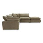 Side view of Terra sectional highlighting thick armrest and cushion depth