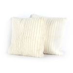 Product Image 3 for Banded Cream Sheepskin Pillow, Set of 2 from Four Hands