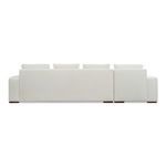 Rear view of Thomas sectional showing a smooth back panel with clean lines and no visible cushions