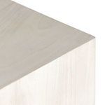 Detail of curved arch and block corner on console table leg