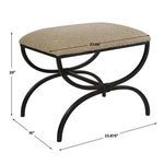 Product Image 6 for Hacienda Plush Latte Small Bench from Uttermost