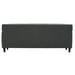 Rear view of Dorset sofa bench cushion highlighting smooth fabric surface without tufting