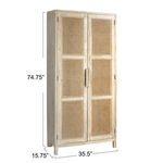 Product Image 3 for Savannah Cane & Mango Wood Tall Cabinet from Creative Co-Op
