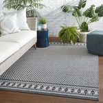 Product Image 4 for Vella Indoor/ Outdoor Trellis Dark Blue/ Cream Rug from Jaipur