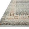 Low angled view highlighting the rug’s textured weave and subtle color shifts