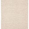 Top-down view of full Pompano trellis rug showing overall lattice pattern in beige and ivory tones