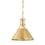 Product Image 1 for Metal No. 2 1-Light Small Aged Brass Pendant from Hudson Valley