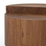 Side close-up focusing on vertical grain and smooth finish of caramel ash surface