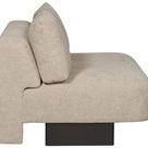 Side profile of Lola Modular Sectional showcasing block legs, thick seat, and plush back cushions