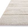 Close-up side view showing low pile height and dense weave of Silas Fog rug