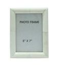 White bone Londyn Picture Frame with subtle texture, fits 5x7 photos