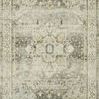 Plush traditional Rosette Sage beige rug with detailed floral medallion design and soft muted border