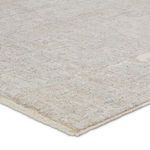 Close-up corner view showing soft plush texture and subtle tonal variations of taupe and silver fibers