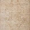 Traditional taupe and dove area rug with classic floral medallion and distressed vintage look