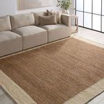 Product Image 11 for Query Handmade Bordered Brown / Tan Rug 18" x 18" from Jaipur