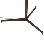 Base of Fordham Floor Lamp showing flat three-pronged tripod iron stand