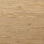 Flat top view focused on wood grain pattern and subtle whitewash finish of tabletop