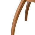 Detailed view of the leg edge showing precise joinery and teak wood finish