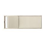 Top-down view of Sherwood chaise lounge with cream boucle cushions and FSC-certified teak frame