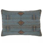 Tanant Tribal Dark Blue/ Gold Lumbar Pillow image 1
