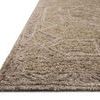 Side angle showing rug's pile height and texture with visible raised pattern edges
