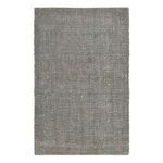Rectangular chunky boucle weave jute area rug in a neutral gray tone