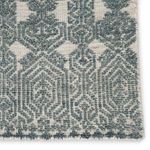 Abelle Hand Knotted Medallion Teal / Light Gray Area Rug image 2