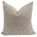 Square Puccino pillow cover in creamy beige and light mocha with soft textured weave