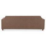 Full back view emphasizing clean lines and linen texture of Finch Sofa