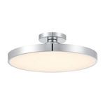 Thayer LED ceiling light shown from a low front angle emphasizing slim profile and illumination