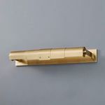 Oneonta 2-Light Picture Light mounted on a gray wall showing entire fixture and mounting plate from a wider angle