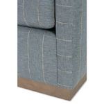 Detailed shot of rear corner seam showcasing fabric texture and neat stitching
