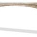 Westwood Console Table angled side view emphasizing sculptured arch details and finish texture