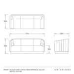 Product Image 3 for Huxley Sofa Moss Performance Velvet White Oyster from Arteriors