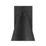 Front view of outdoor wall lantern focusing on full shade and backplate