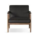 Product Image 11 for Markia Brickhouse Black Leather Accent Chair from Four Hands