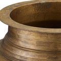 Repeated close-up angle highlighting lip and textured patina on aged brass Tanjore Ritual Bowl