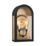 Product Image 3 for Grotto 2-Light Outdoor Wall Lantern in Matte Black with Vintage Gold from Savoy House 
