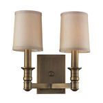 Product Image 2 for 2  Light Wall Sconce In Brushed Antique Brass from Elk Lighting