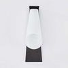 Andros Wall Sconce viewed from top down showing circular opening of glass shade and flat backplate