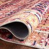 Rolled edge detail showing the underside backing and thickness of the Layla Magenta Multi Rug