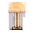 La Gravite Mini Table Lamp with brass-finished stainless steel base and domed alabaster shade