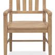 Driftwood Splatback Chair front view emphasizing the slat-back and seat proportions