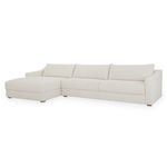 Farrow Sectional shown from a three-quarter side angle highlighting sofa depth and arm curve